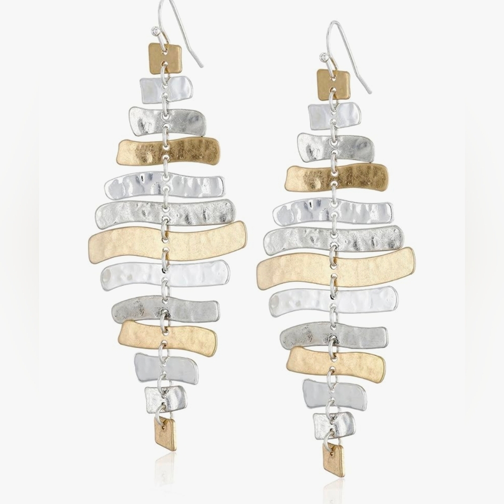 Robert Lee Morris Soho Prisma Two-Tone Sculptural Drop Earrings